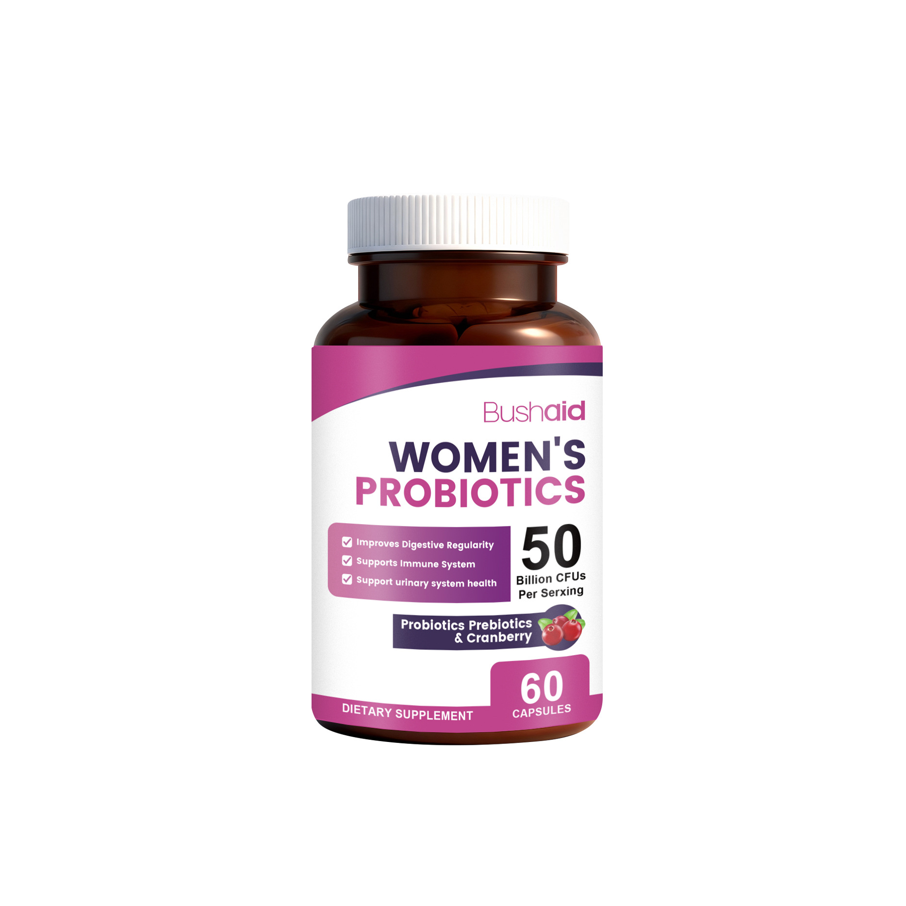 女性益生菌与蔓越莓胶囊 免疫支持 60粒