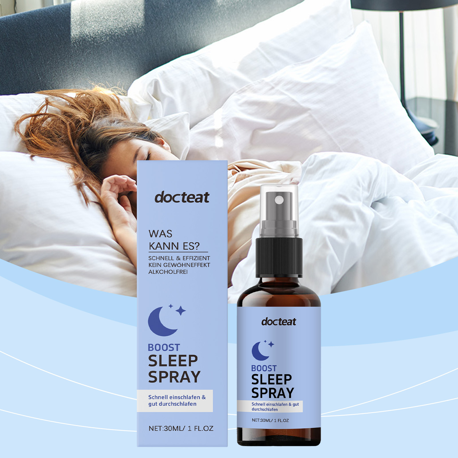 温和浓缩草本提取物 30ml 夜间镇静助眠放松喷雾 温和 适合上班族 夜间身体放松护理